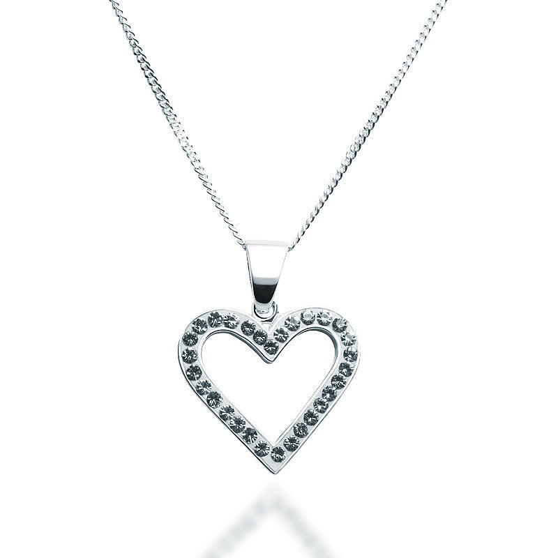 Swarovski Crystal Heart Necklace - Classic - Zaffre Jewellery - 1