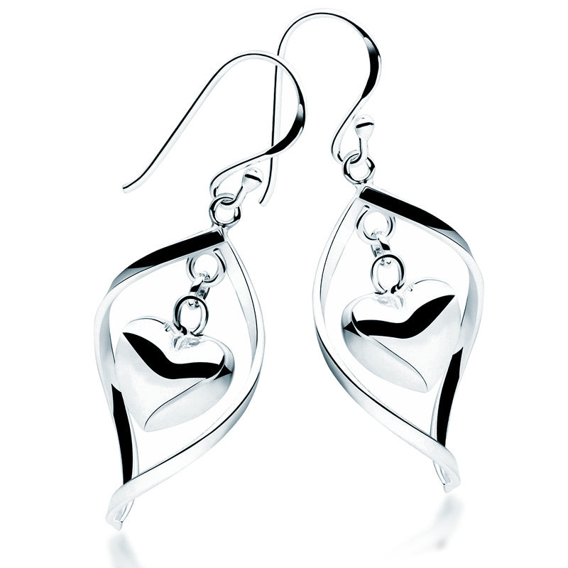 Heart & Marquise Earrings - Zaffre Jewellery - 1