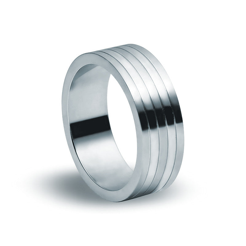 Stainless Steel Banded Ring - Zaffre Jewellery - 1