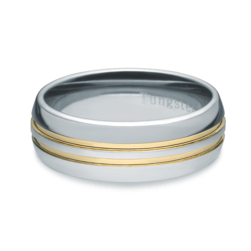 Tungsten Carbide & Gold Ring - Zaffre Jewellery - 2