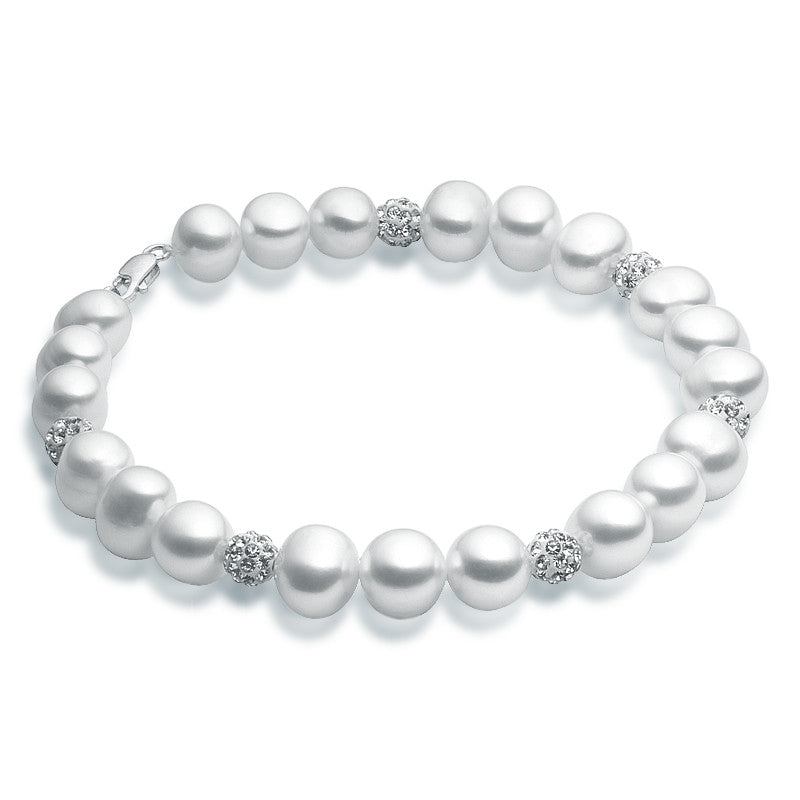Pearl and Crystal Bracelet - Zaffre Jewellery - 1
