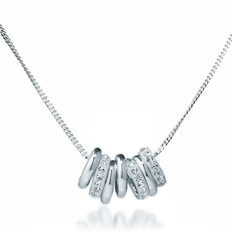 Swarovski Crystal Ring Collection Necklace - Zaffre Jewellery - 1