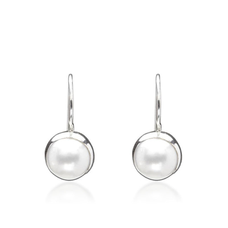 Mabe Pearl Earrings - Zaffre Jewellery - 1