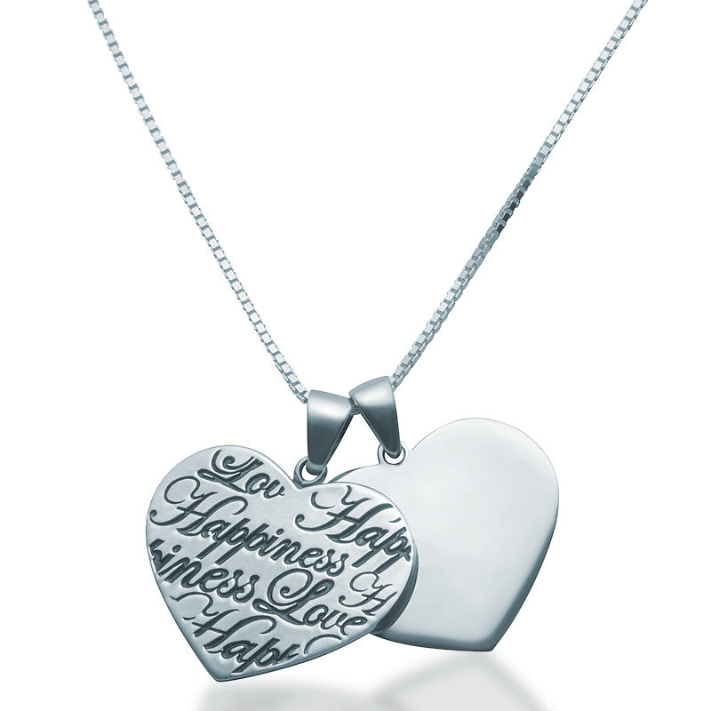 Two Hearts Pendant Necklace - Zaffre Jewellery - 1