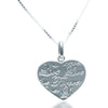 Script Heart Pendant Necklace - Zaffre Jewellery - 1