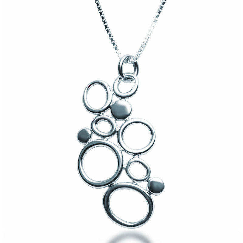 Silver Bubbles Necklace - Zaffre Jewellery - 1