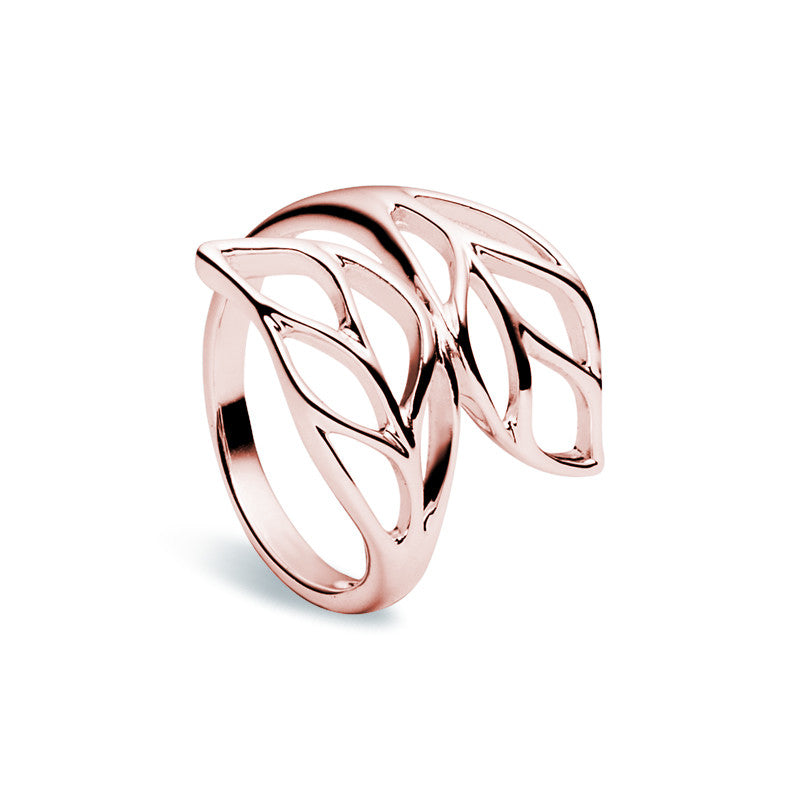 Summer Leaf Ring - Rose Gold - Zaffre Jewellery - 1
