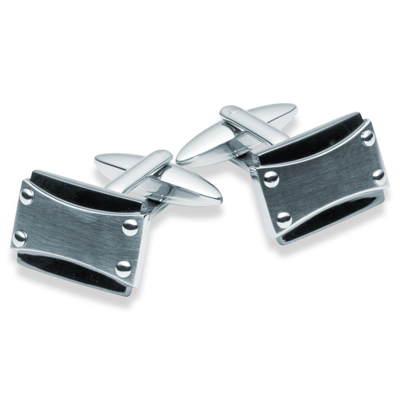Stainless Steel Rivet Cufflinks - Zaffre Jewellery - 1