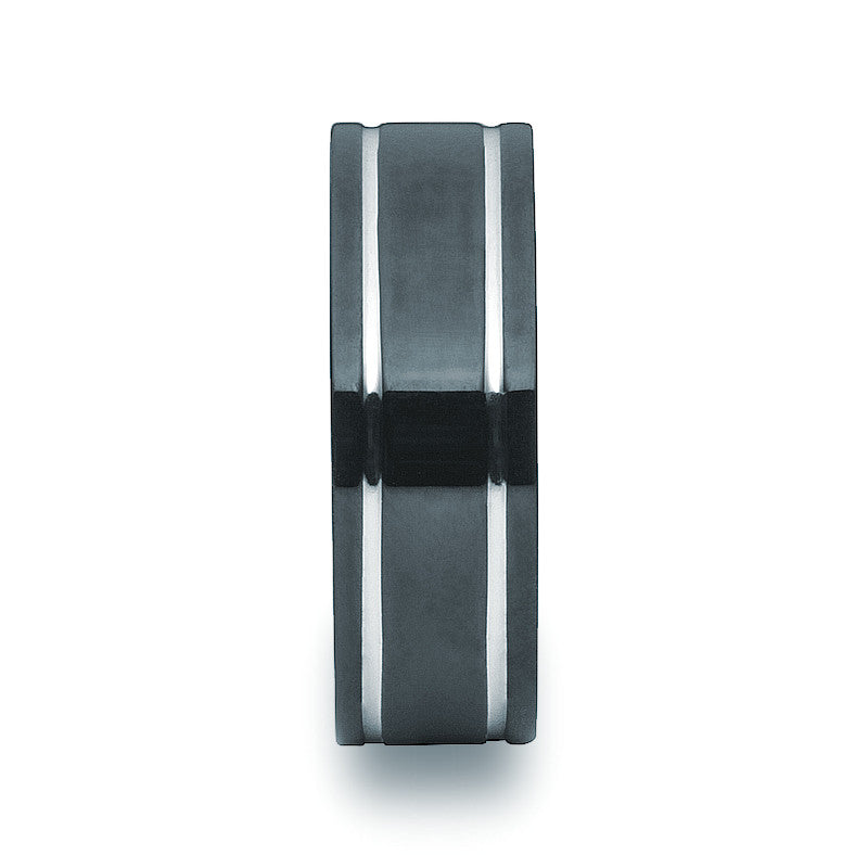 Stainless Steel Black Plate Ring - Zaffre Jewellery - 2
