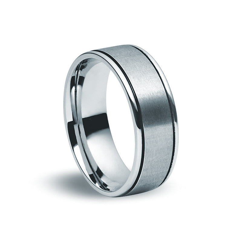Stainless Steel Matte & Black Ring - Zaffre Jewellery - 1