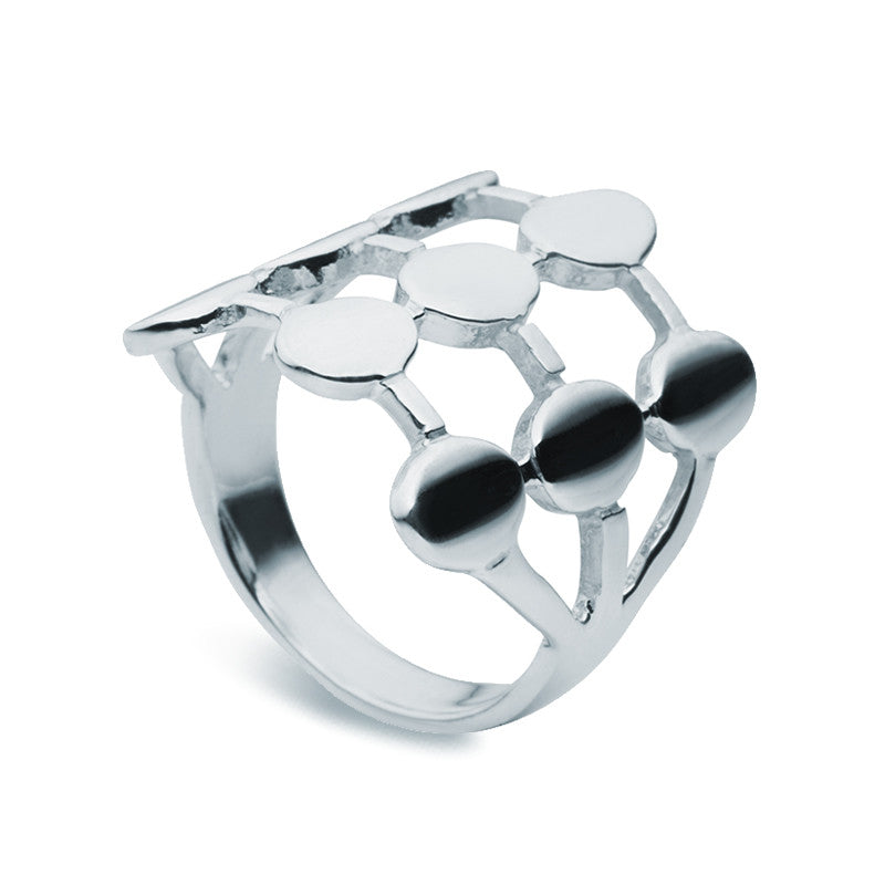 Silver Matrix Ring - Zaffre Jewellery - 2