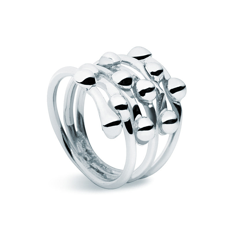 Silver Bubbles Ring - Zaffre Jewellery - 2