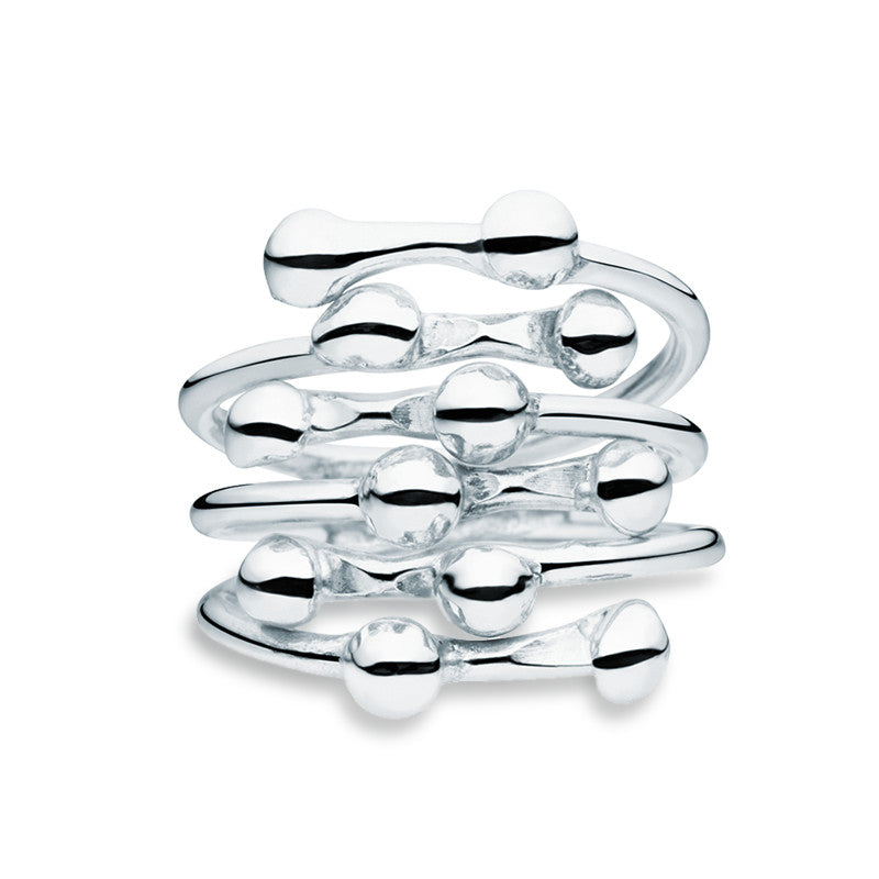 Silver Bubbles Ring - Zaffre Jewellery - 1