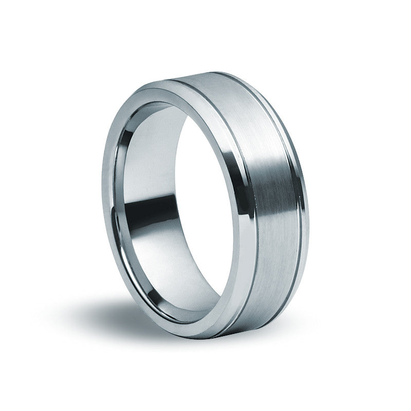 Tungsten Carbide Industrial Matte Ring - Zaffre Jewellery - 1