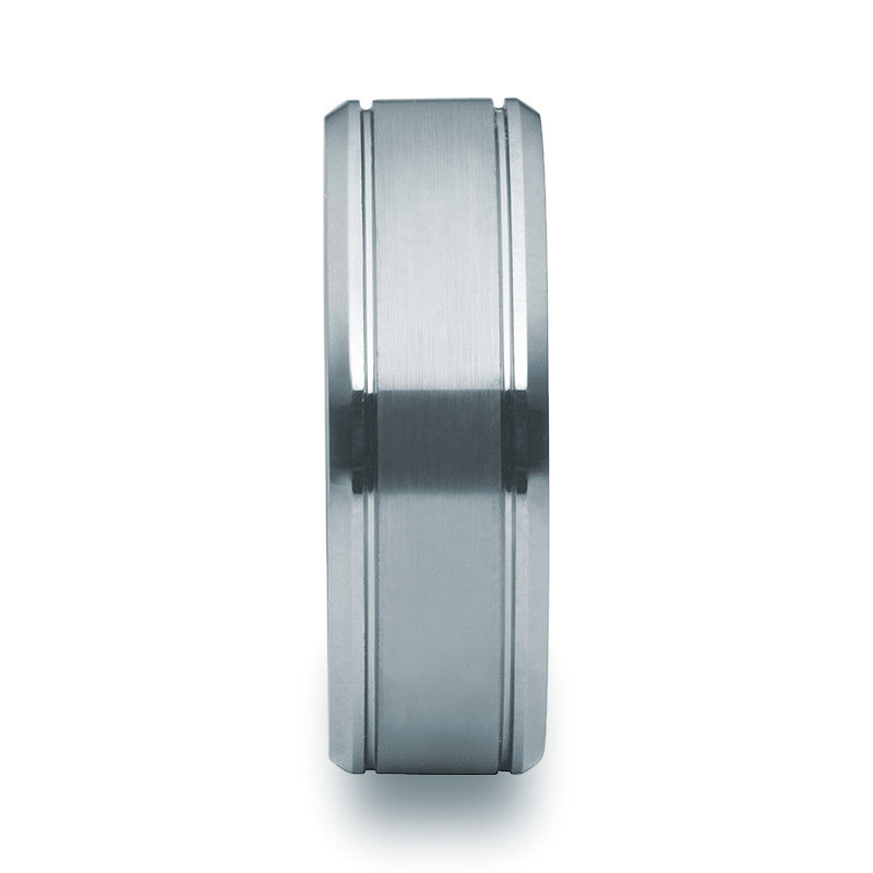 Tungsten Carbide Industrial Matte Ring - Zaffre Jewellery - 2