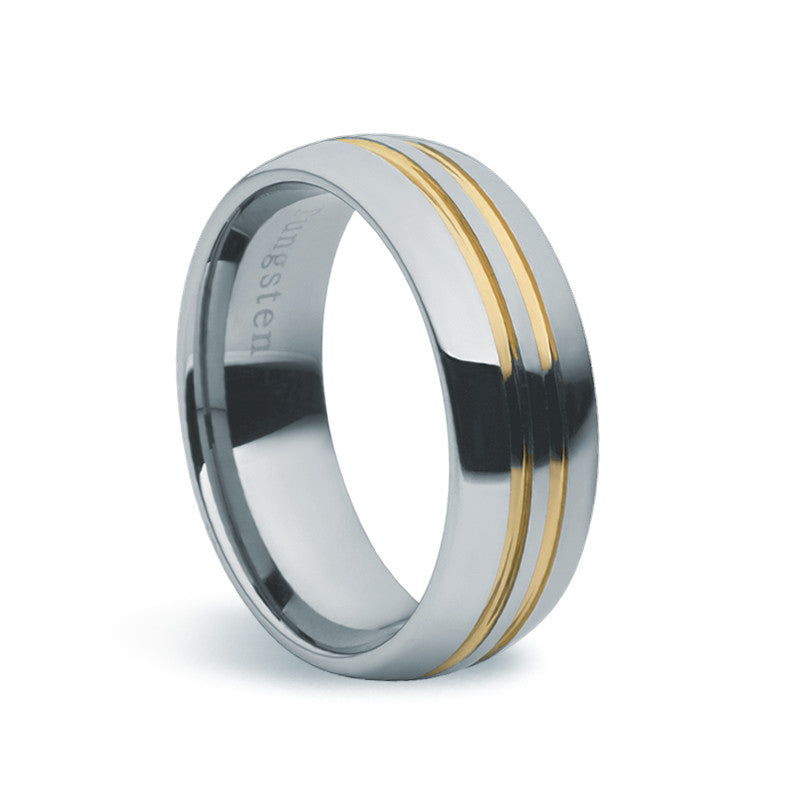 Tungsten Carbide & Gold Ring - Zaffre Jewellery - 1